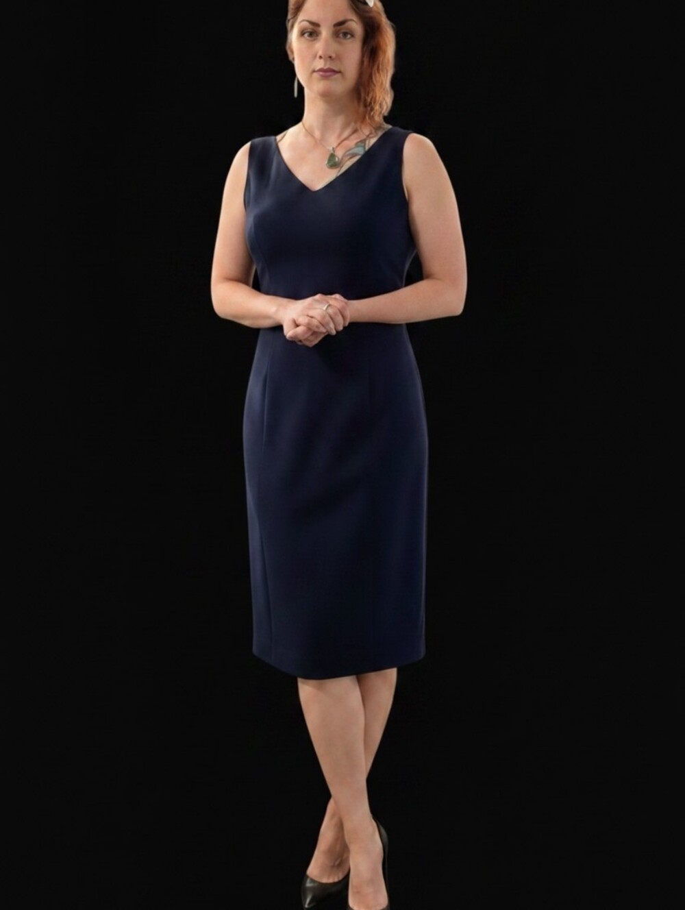 Jones New York Platinum Sheath Dress Womens 6 Black Sleeveless Cocktail Career